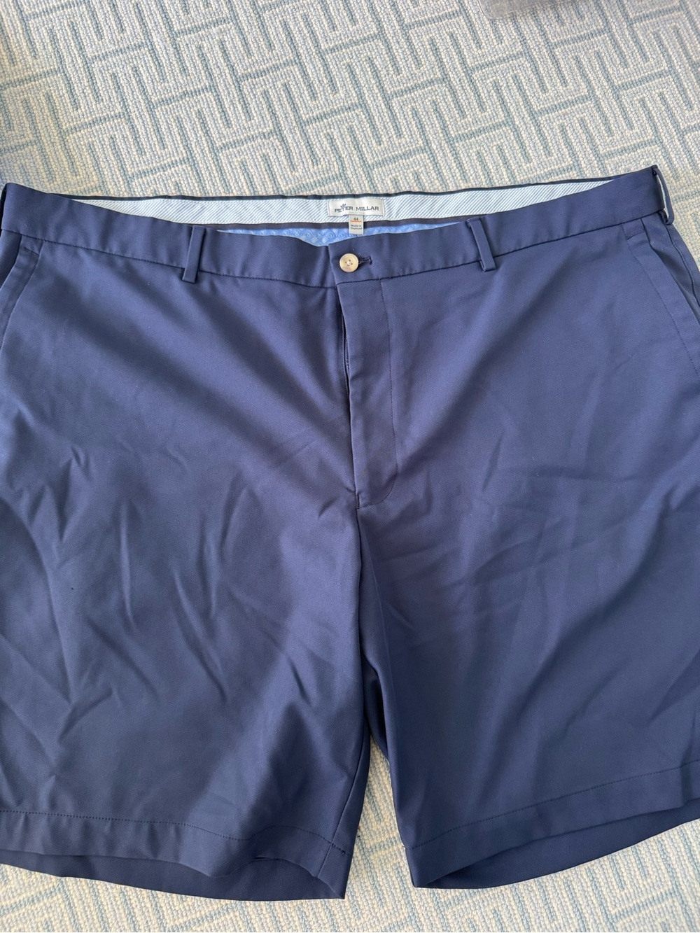 Peter Millar Deep Navy Flat-Front Performance Shorts